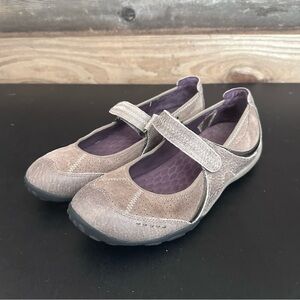 Privo Clarks Womens Mary Jane Flats Size 8 M Hook & Loop Brown Comfort Shoes